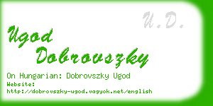 ugod dobrovszky business card
